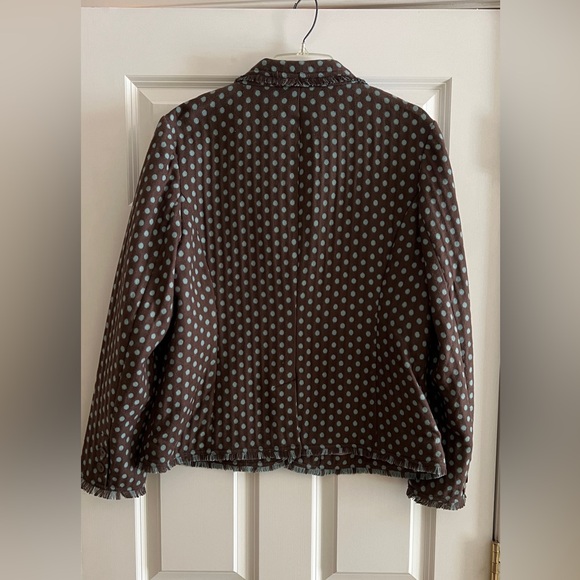 Boden Blazer, US Size 14, Brown with Turquoise Dots - Picture 2 of 6